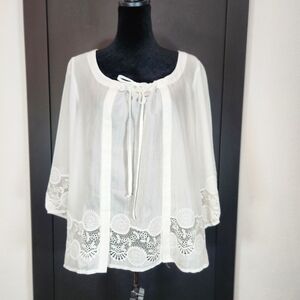 Love Stitch Boho Angel Core Tunic Blouse Size Large